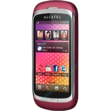 Красно-розовый телефон Alcatel One Touch 818 (Оренбург)