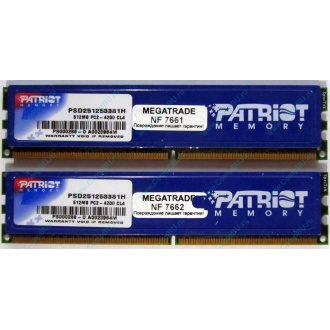 Память 1Gb (2x512Mb) DDR2 Patriot PSD251253381H pc4200 533MHz (Оренбург)